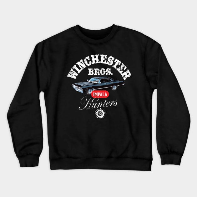 Supernatural Winchester Impala Crewneck Sweatshirt by LaughingDevil